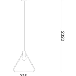 Lampade A Sospensione-Ideal Lux abc sp1 triangle lampada a sospensione triangolo oro ottone pendente