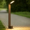 Lampioni Da Giardino-Ideal Lux agos pt h60 3000k lampione da esterno giardino marrone led 3000k ip54