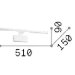 Applique Da Bagno-Ideal Lux alma ap d51 ottone applique da bagno led 12,5w 3000k