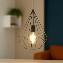 Lampade A Sospensione-Ideal Lux ampolla-3 sp1 nero lampada a sospensione per isola