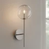 Applique Da Parete-Ideal Lux applique bagno sfera trasparente equinoxe ap1 cromo