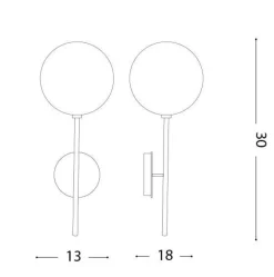 Applique Da Parete-Ideal Lux applique bagno sfera trasparente equinoxe ap1 cromo