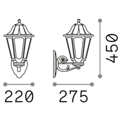 Applique Da Esterno-Ideal Lux applique da esterno dafne ap1 big lanterna bianca