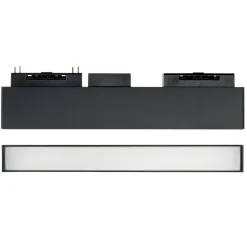 Illuminazione A Binario-Ideal Lux arca modulo faretto led 48v 13w 3000k nero per binario monofase ottica 100