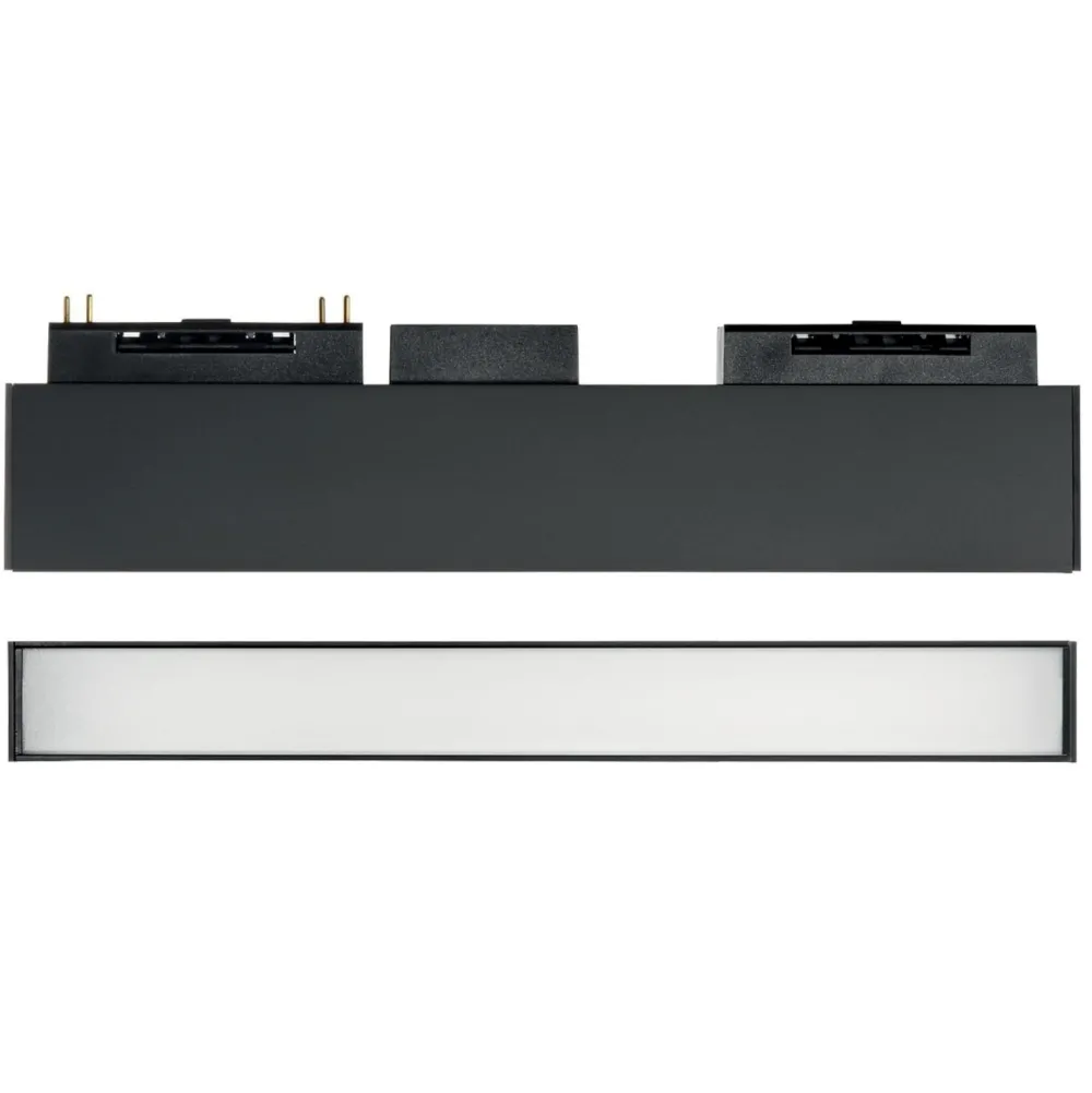 Illuminazione A Binario-Ideal Lux arca modulo faretto led 48v 13w 3000k nero per binario monofase ottica 100
