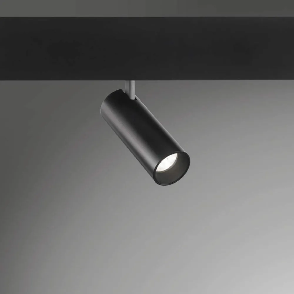 Illuminazione A Binario-Ideal Lux arca track faretto nero led 48v 14w 4000k per binario monofase orientabile ottica 36