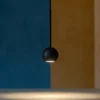 Lampade A Sospensione-Ideal Lux archimede sp lampada sospesa sfera nera led 4w 3000k