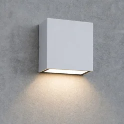 Applique Da Esterno-Ideal Lux argo ap1 4000k applique da esterno giardino ip65 bianca led 6w bianca