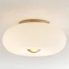 Plafoniere Moderne-Ideal Lux arizona pl5 plafoniera per camera da letto vetro decorato in rilievo