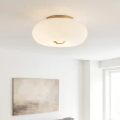 Plafoniere Moderne-Ideal Lux arizona pl5 plafoniera per camera da letto vetro decorato in rilievo