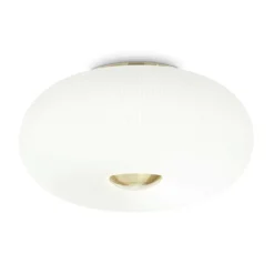 Plafoniere Moderne-Ideal Lux arizona pl5 plafoniera per camera da letto vetro decorato in rilievo