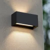 Applique Da Esterno-Ideal Lux atom ap d20 applique da esterno rettangolare antracite led 3000k