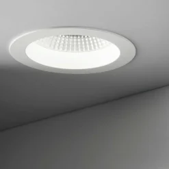 Faretti Da Incasso-Ideal Lux basic faretto incasso a soffitto tondo bianco 10w 3000k 220v