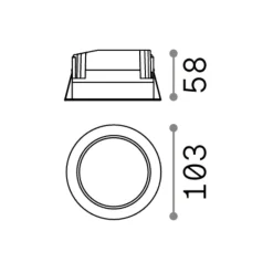 Faretti Da Incasso-Ideal Lux basic faretto incasso a soffitto tondo bianco 10w 3000k 220v