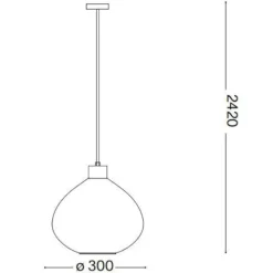 Lampade A Sospensione-Ideal Lux bergen-3 sp1 lampada a sospensione boccia vetro grigio fumo