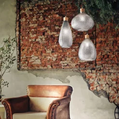 Lampade A Sospensione-Ideal Lux bergen-2 sp1 lampada sospensione vetro decorato fume