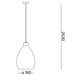 Lampade A Sospensione-Ideal Lux bergen-2 sp1 lampada sospensione vetro decorato fume