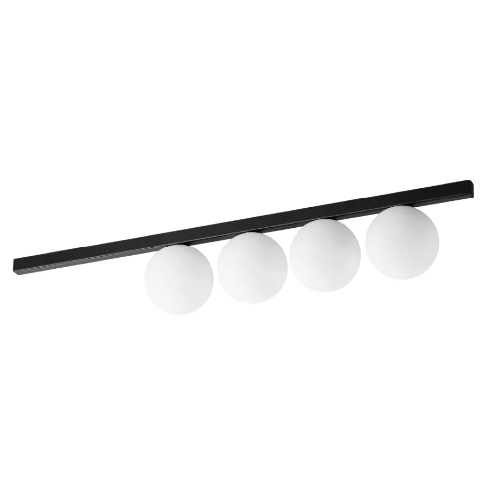 Plafoniere Moderne-Ideal Lux binomio pl4 plafoniera moderna nera