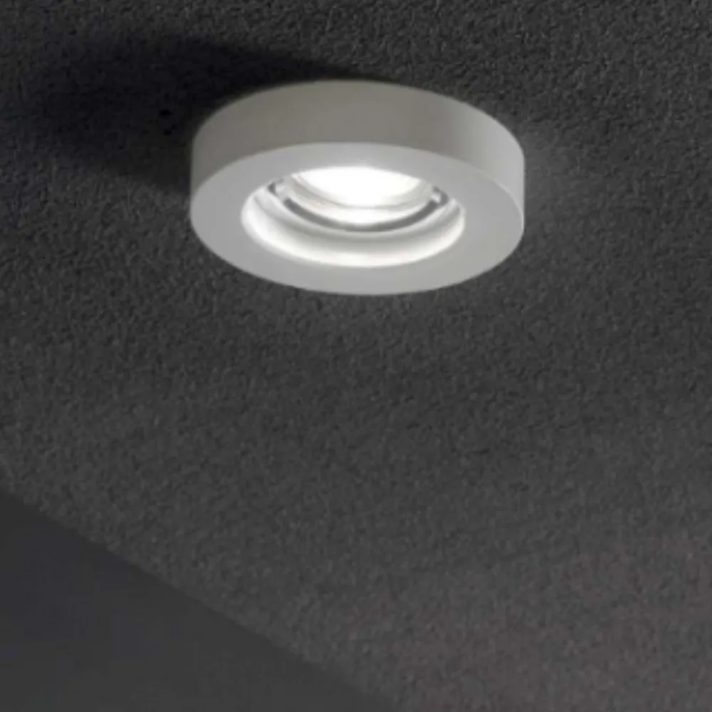 Faretti Da Incasso-Ideal Lux blues fi round box 3 faretti da incasso bianchi per cartongesso