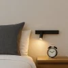 Applique Camera Da Letto-Ideal Lux bonne nuit-1 applique nera per camera da letto orientabile led 3000k