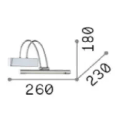 Applique Da Bagno-Ideal Lux bow ap d26 applique per bagno led 3,5w 3000k