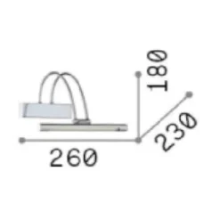 Applique Da Bagno-Ideal Lux bow ap d26 applique per specchio bagno ottone