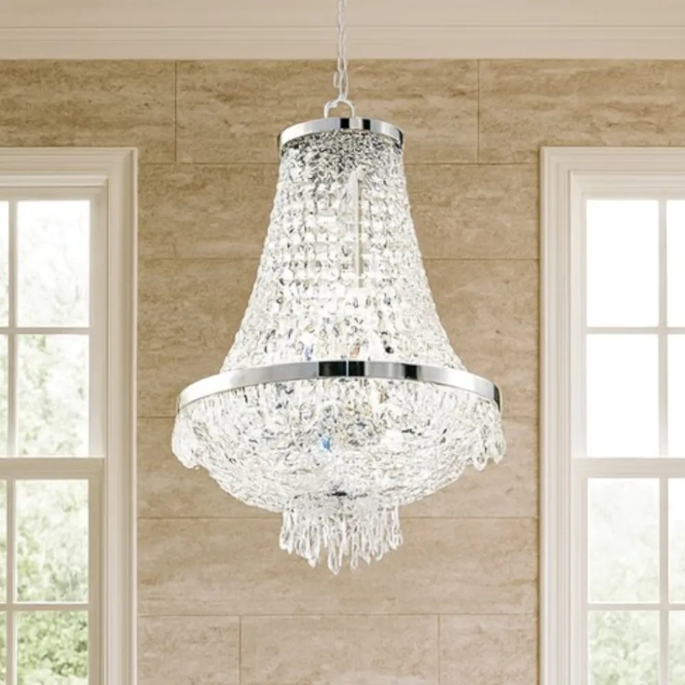 Lampadari Moderni-Ideal Lux caesar sp6 lampadario di cristallo cromo 6 luci