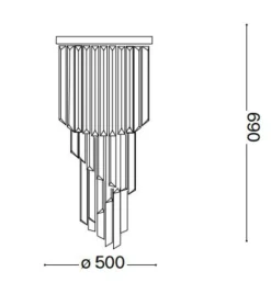 Plafoniere Moderne-Ideal Lux carlton pl12 plafoniera cristalli cromo