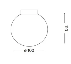 Applique Da Parete-Ideal Lux carta ap1 d10 applique sfera rivestimento effetto carta