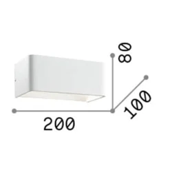 Applique Da Parete-Ideal Lux click ap d20 applique led 10w 3000k per interno bianca