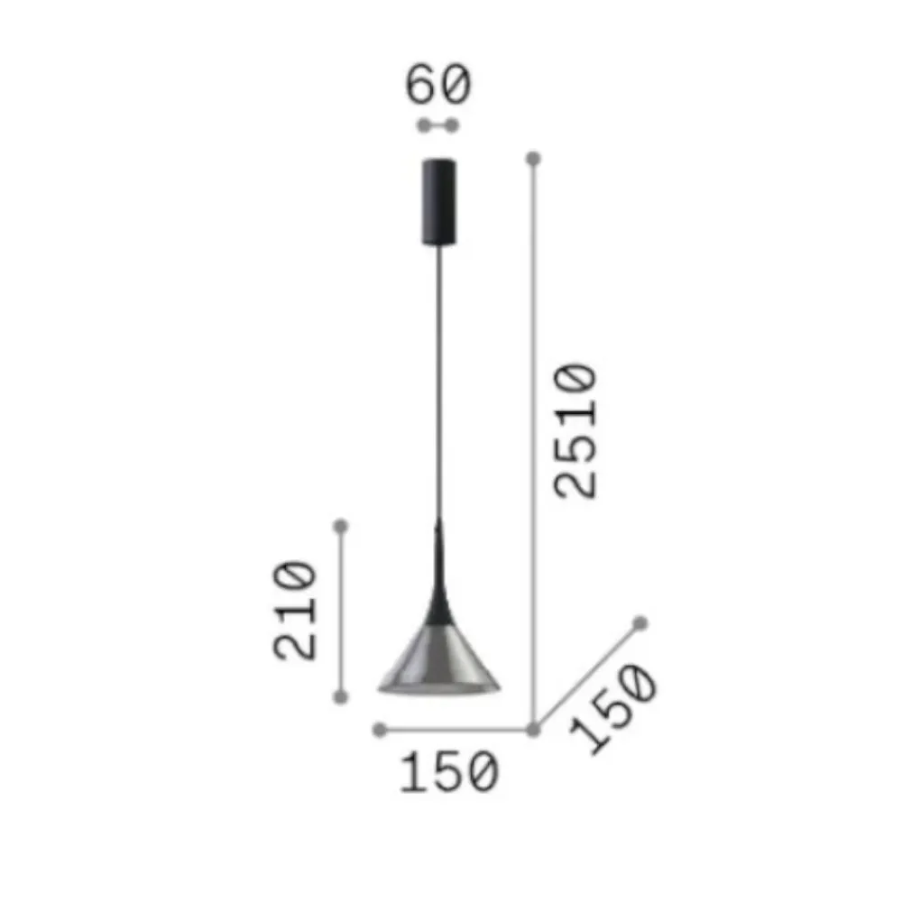 Lampade A Sospensione-Ideal Lux cocktail lampada a sospensione per penisola cucina vetro ambra led 3000k