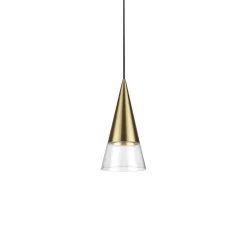 Lampade A Sospensione-Ideal Lux cono sp1 lampada a sospensione moderna ottone