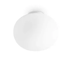 Plafoniere Moderne-Ideal Lux cotton pl1 d30 plafoniera tonta bianca per interni