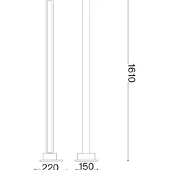 Lampade Da Terra-Ideal Lux craft pt lampada da terra led 3000k 26w di legno