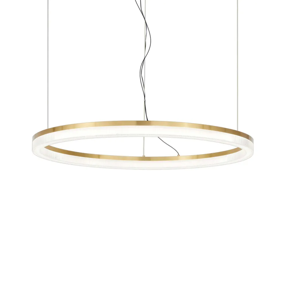 Lampadari Moderni-Ideal Lux crown sp d80 lampadario moderno ottone led 42w 3000k
