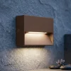 Segnapasso Led-Ideal Lux dedra ap small segnapasso da esterno marrone led 3w 3000k ip65