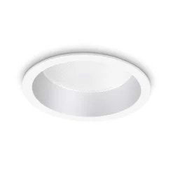 Faretti Da Incasso-Ideal Lux deep fi faretto a led da incasso rotondo ip44 su cartongesso 20w 3000k