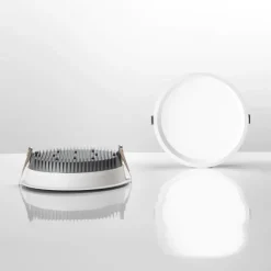 Faretti Da Incasso-Ideal Lux deep fi faretto da incasso led rotondo per controsoffitto 30w 3000k 220v