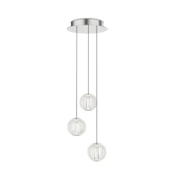 Lampadari Moderni-Ideal Lux diamond sp3 lampadario moderno 3 sfere vetro led
