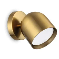 Applique Da Parete-Ideal Lux dodo ap1 applique da parete orientabile oro ottone