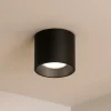 Faretti Da Soffitto-Ideal Lux dot pl round piccolo faretto led 3000k nero cilindro