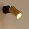 Applique Da Parete-Ideal Lux dynamite pl1 applique oro ottone spot orientabile