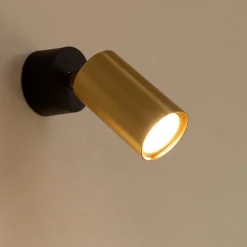 Applique Da Parete-Ideal Lux dynamite pl1 applique oro ottone spot orientabile