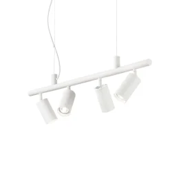 Lampadari Cucina-Ideal Lux dynamite sp4 lampadario per cucina luci orientabili bianco