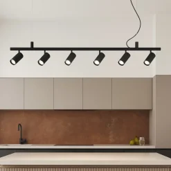 Lampadari Cucina-Ideal Lux dynamite sp6 lampadario 6 luci orientabili nero