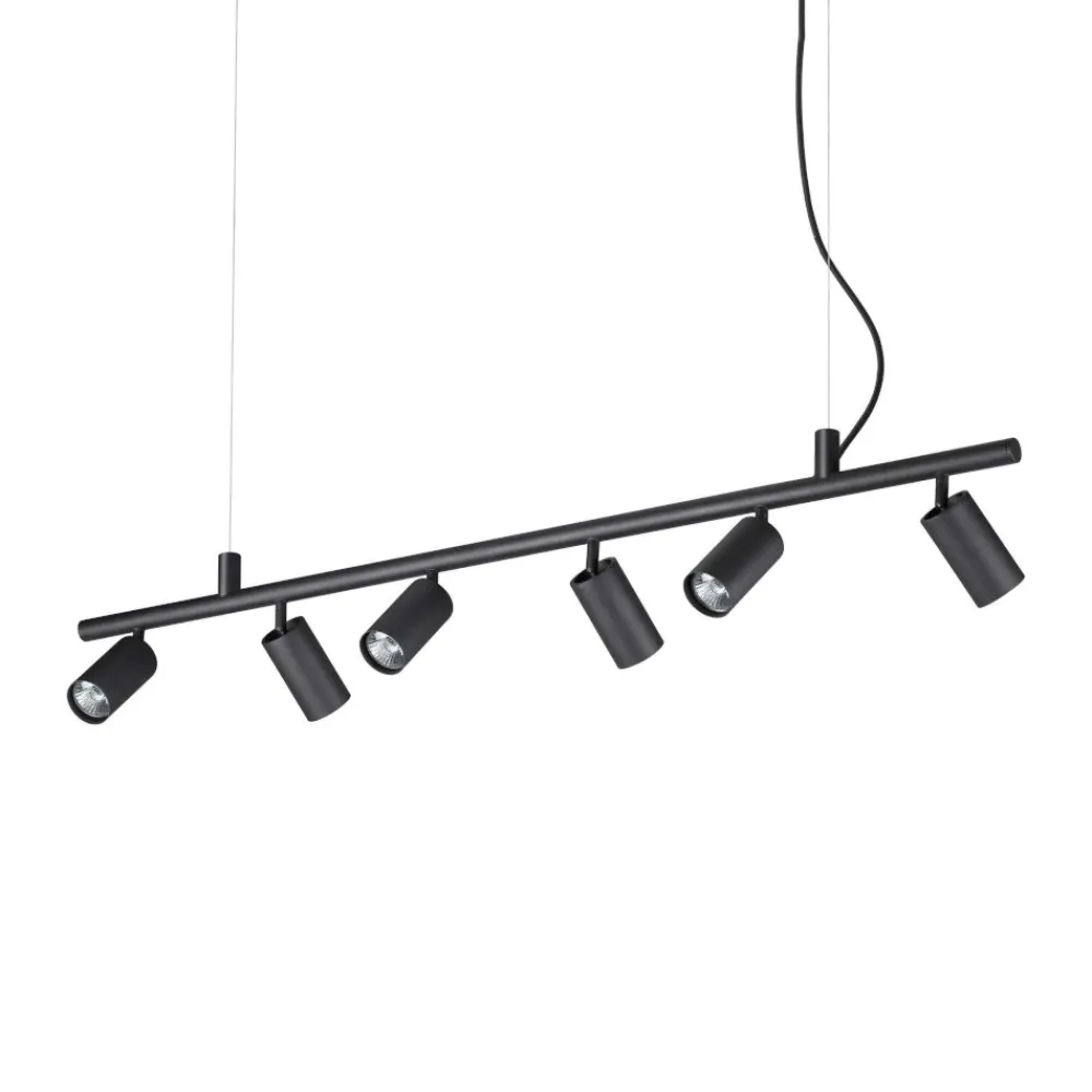 Lampadari Cucina-Ideal Lux dynamite sp6 lampadario 6 luci orientabili nero