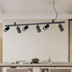 Lampadari Cucina-Ideal Lux dynamite sp6 lampadario 6 luci orientabili nero