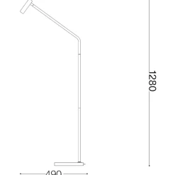Lampade Da Terra-Ideal Lux easy pt lampada da terra nera design led 3,5w 3000k orientabile