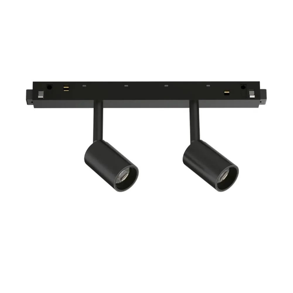 Illuminazione A Binario-Ideal Lux ego faretti led 5w 3000k nero per binario monofase 48v dali