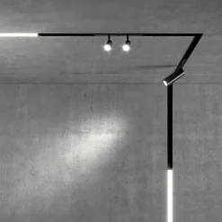 Illuminazione A Binario-Ideal Lux ego faretti led 5w 3000k nero per binario monofase 48v dali